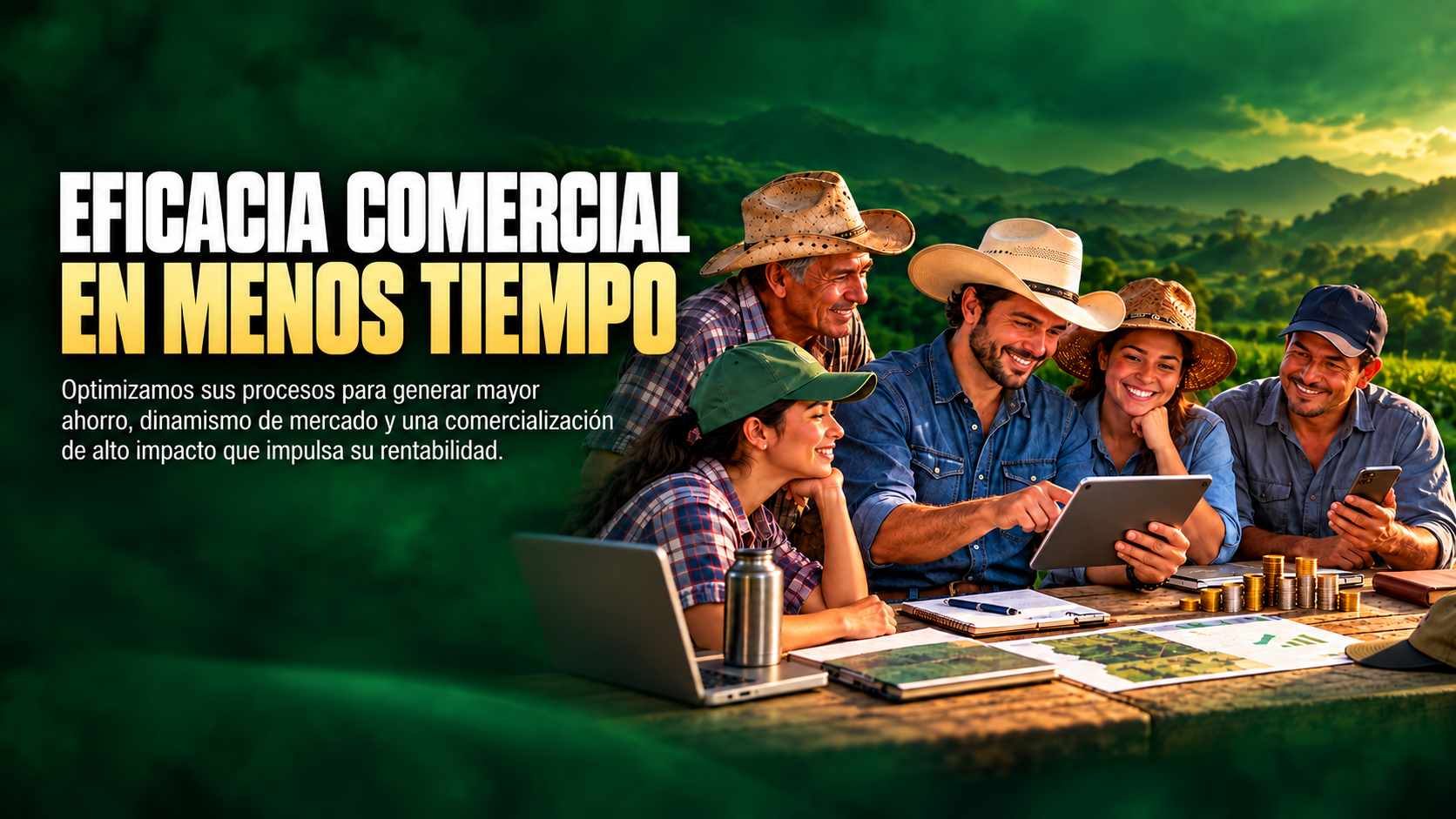 Eficacia comercial en menos tiempo. Optimizamos sus procesos para generar mayor ahorro, dinamismo de mercado y una comercialización de alto impacto que impulsa su rentabilidad.